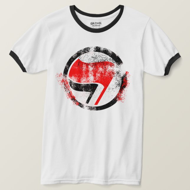 Falsche Fahne für antifaschistische Aktionen T-Shirt (Design vorne)