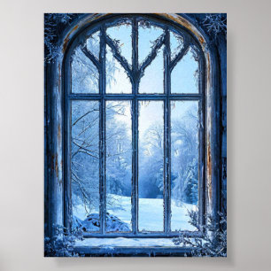 Falsche Fensterlandschaft Poster