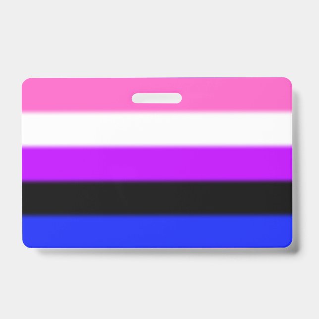 Falsche Genderfluid-Stolperflagge Ausweis (Vorderseite)