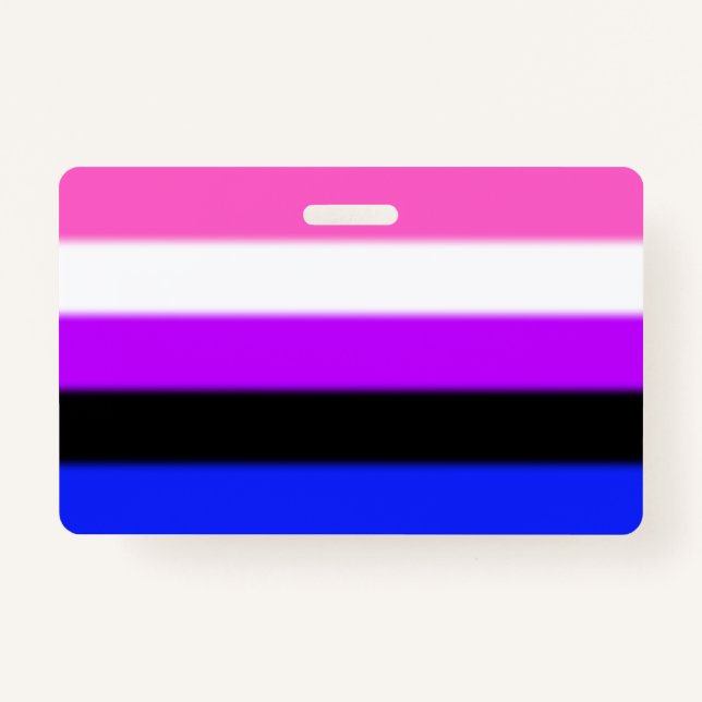 Falsche Genderfluid-Stolperflagge Ausweis (Vorderseite)