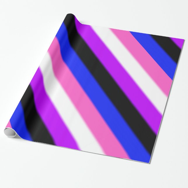 Falsche Genderfluid-Stolperflagge Geschenkpapier (Ungerollt)