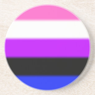 Falsche Genderfluid-Stolperflagge Getränkeuntersetzer