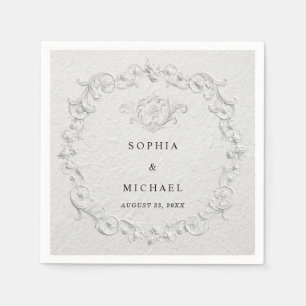 Falsche geprägte Blumen Hochzeitsservietten Serviette