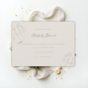 Falsche geprägte Rosen Ecru klassische Hochzeitsan