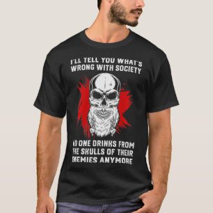Falsche Gesellschaft trinkt aus den Schädeln Ihrer T-Shirt