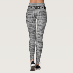 Falsche gestrickte graue Leggings mit personalisie