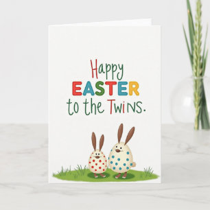Falsche Glitter Frohe Ostern Zwillingskarte Karte
