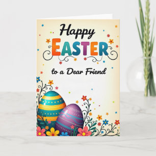 Falsche Gold-Happy-Ostern-Freundeskarte Karte