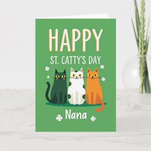 Falsche Gold-St.-Cattys-Day-Nana-Karte Karte