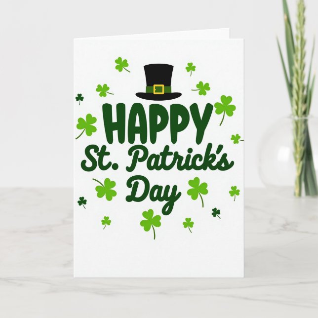 Falsche Gold St. Patrick's Day Karte (Vorderseite)