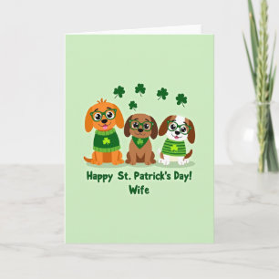 Falsche Gold St. Patricks Welpen Karte