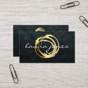 Falsche goldbemalte Kreis Designer Visitenkarte