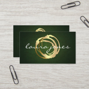 Falsche Goldbemalte Kreis Designer Visitenkarte