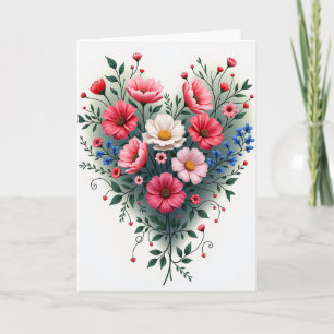 Falsche Goldene Blumenherzkarte Karte