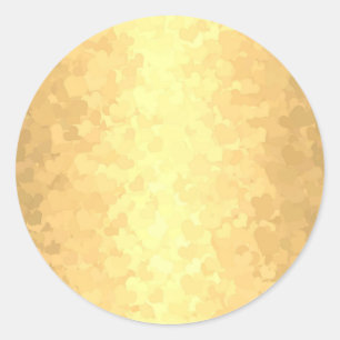 Falsche goldene Herzen Leere Vorlage Glamour Golde Runder Aufkleber