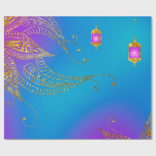 Falsche Goldfolie Arabian Bollywood Geschenkpapier