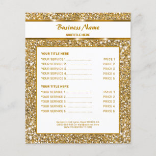 Falsche Goldgelbe Glitter-Textur & Benutzerdefinie Flyer