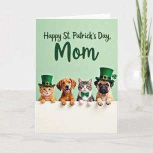 Falsche Goldhaustiere Glückliches St. Patricks-Kar Karte