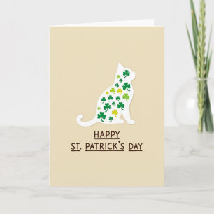 Falsche Goldkatze St. Patrick's Day Karte