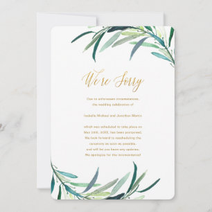 Falsche Goldschrift Hochzeit Aufschub Ankündigung