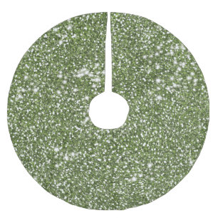 Falsche grüne Glitter-Textur - Grafik Polyester Weihnachtsbaumdecke