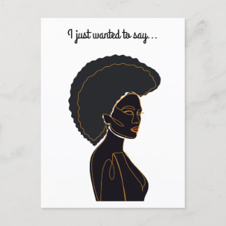 Falsche Grußkarte Afrikanische Amerikanerin Postkarte