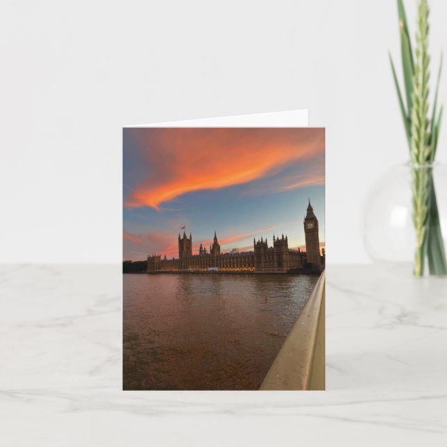 Falsche Grußkarte mit Foto von London Karte (Vorderseite)