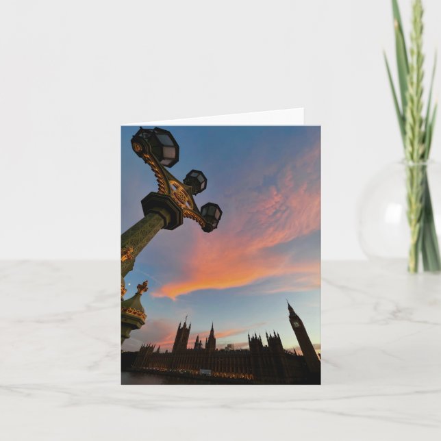 Falsche Grußkarte mit Foto von London Karte (Vorderseite)