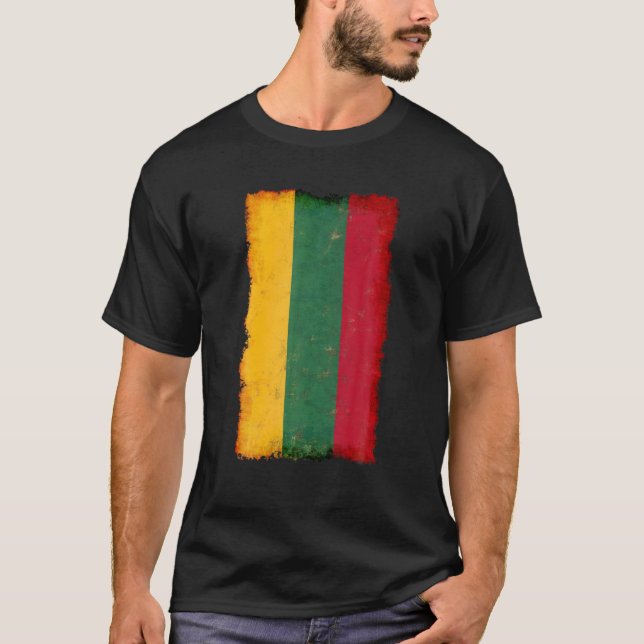 Falsche litauische Flagge, National Pride Grunge S T-Shirt (Vorderseite)