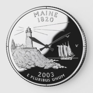 Falsche Maine State Quarter Clock Große Wanduhr