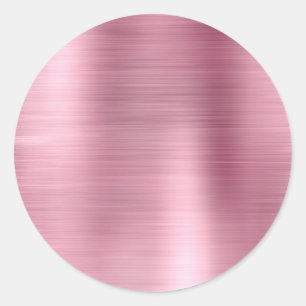 Falsche metallische rosa Leere Runder Aufkleber