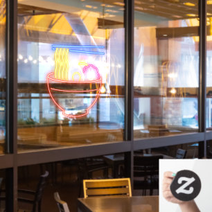 Falsche Neon-Ramen-Nudeln Pho Restaurant Shop Fensteraufkleber