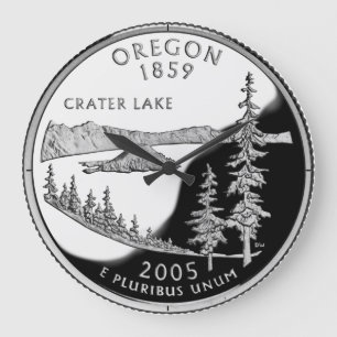 Falsche Oregon-Staatsvierteluhr Große Wanduhr
