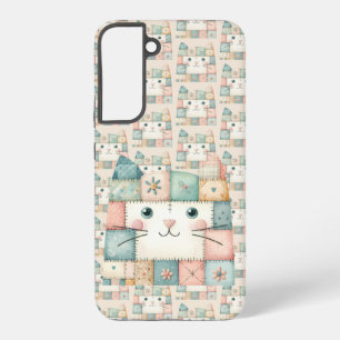 Falsche Patchwork-Pastell-Katzenhütte Samsung Galaxy Hülle