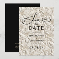 Falsche Prägung Cream Floral Hochzeit