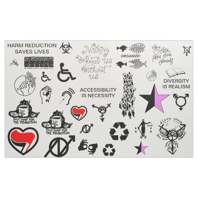 Falsche Punk-Patches Stoff (Yard (91,4 cm))