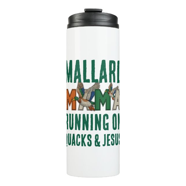 Falsche Rhinestone MALLARD MAMA Thermosbecher (Vorderseite)