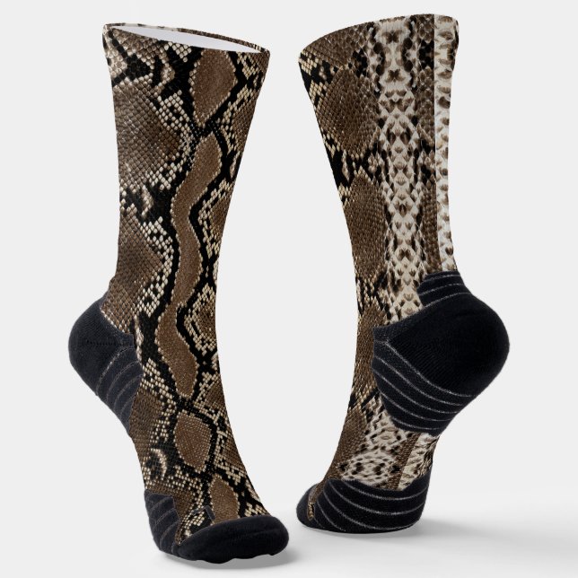 Falsche Rock-Python-Schlangenhaut Socken (Gewinkelt)