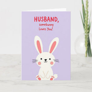Falsche rosa Hase-Ehemann-Karte Karte