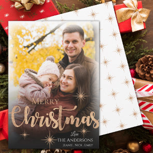 Falsche Rose Gold Frohe Weihnachten Foto