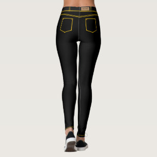 Falsche schwarze Jeans Damen-Leggings Leggings
