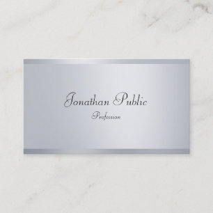 Falsche Silber Elegante Kalligrafie-Schriftart Vor Visitenkarte