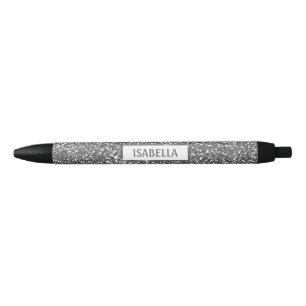 Falsche Silber-Glitter-Textur-Optik & Benutzerdefi Kugelschreiber