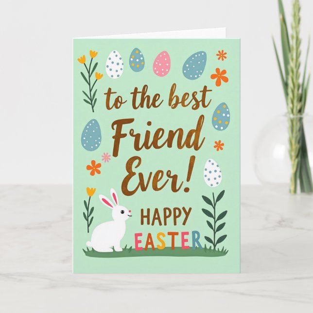Falsche Textur Ostern Freund Karte (Vorderseite)