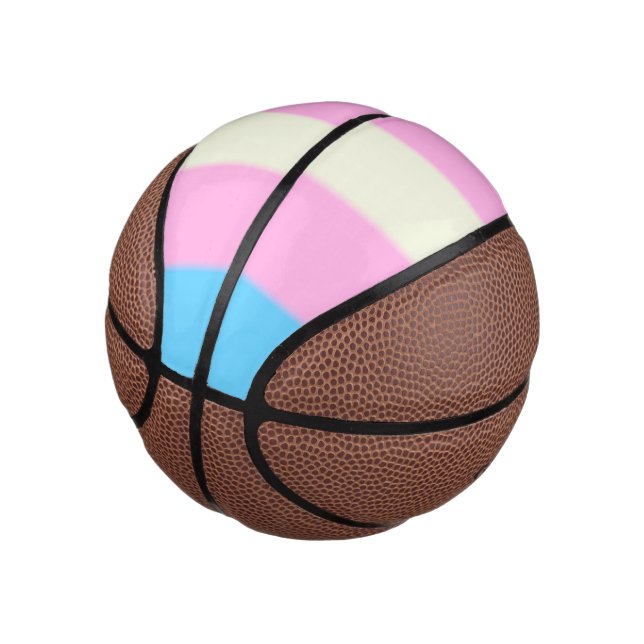 Falsche Transgender-Pride-Markierung Mini Basketball (angewinkelt)