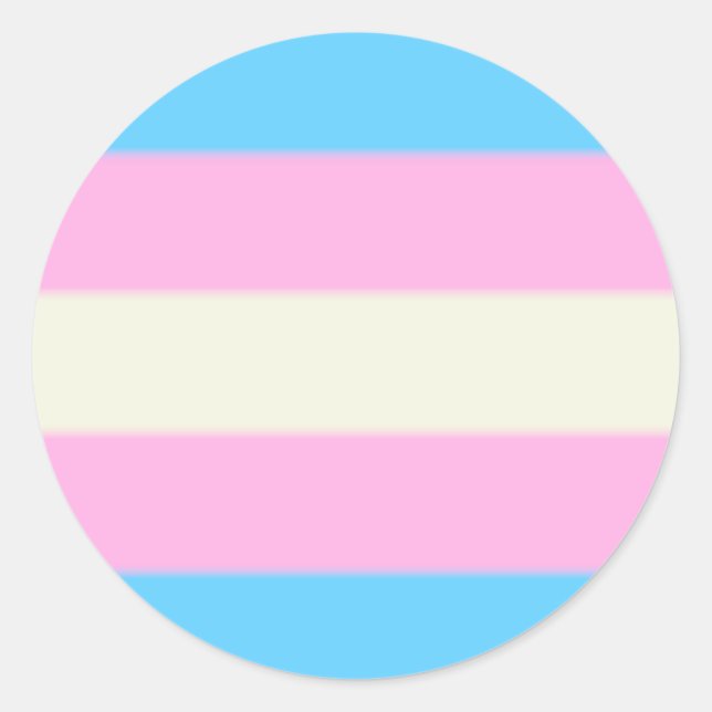 Falsche Transgender-Pride-Markierung Runder Aufkleber (Vorderseite)
