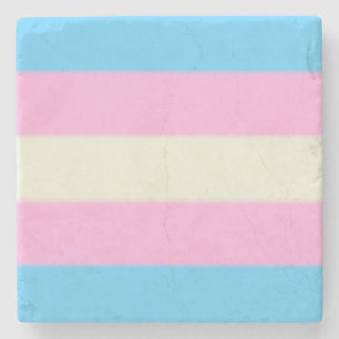 Falsche Transgender-Pride-Markierung Steinuntersetzer