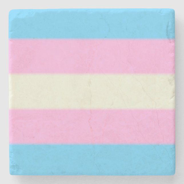 Falsche Transgender-Pride-Markierung Steinuntersetzer (Vorderseite)