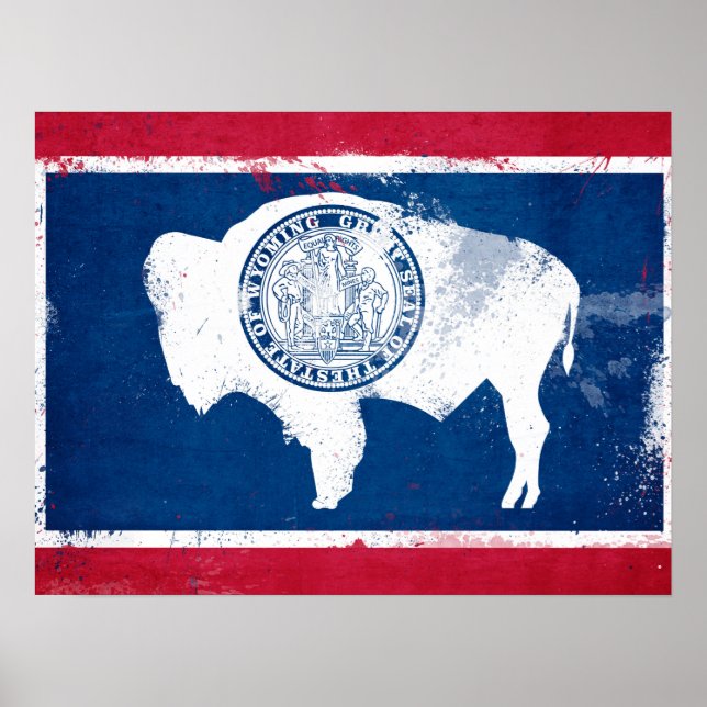 Falsche Wyoming-Staatsflagge Poster (Vorne)