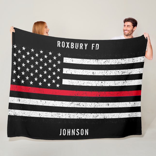 Falscher Name der amerikanischen Flagge Thin Red L Fleecedecke (Beispiel)